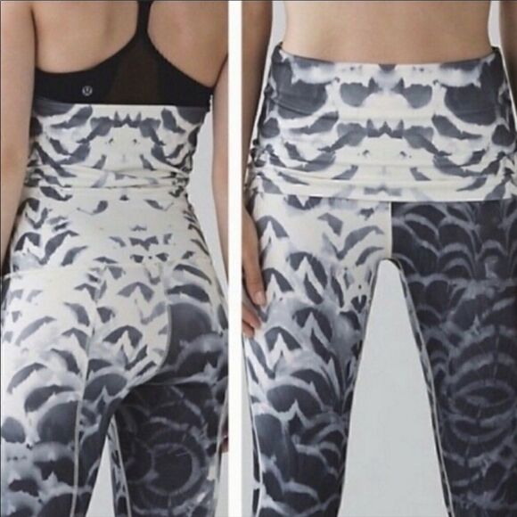 Lululemon Wunder Under Pant SE Dance Pretty Plume Angel Wing Black Women's Sz 4 - Picture 10 of 16